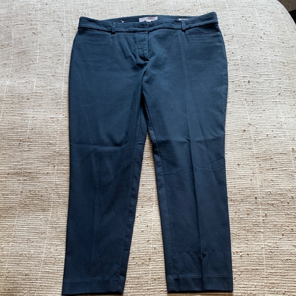 LOFT Navy Blue Sutton Skinny Women's Trousers